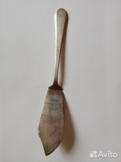 Ложка вилка лопатка для рыбы салатная Серебро 84