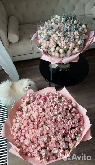 Букет кустовые розы