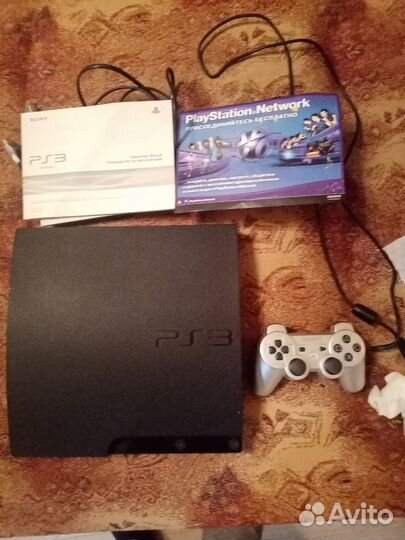 Sony playstation 3 slim + 5 дисков