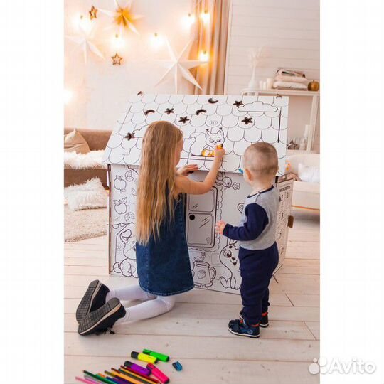 Домик раскраска