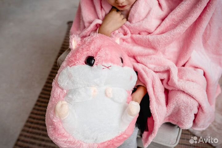 Хомяк Игрушка 40см цвет Розовый