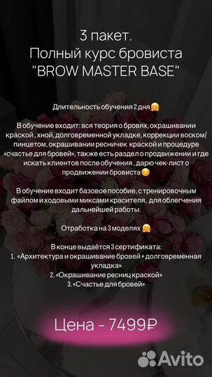 Курс Бровиста обучение