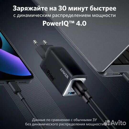 Сетевое зарядное устройство Anker GaNPrime 65W A26