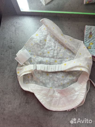 Панама и косынка детские для девочки 44-46 размер