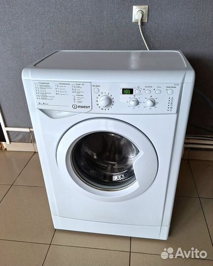 Узкий Indesit 5 кг с гарантией