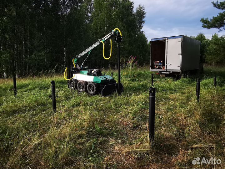 Винтовые сваи / Установка винтовых свай