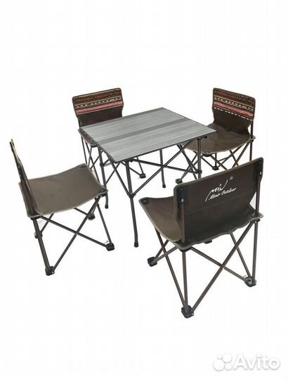 Походный стол со стульями 4шт