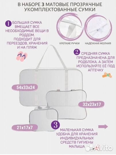 Готовая сумка в роддом