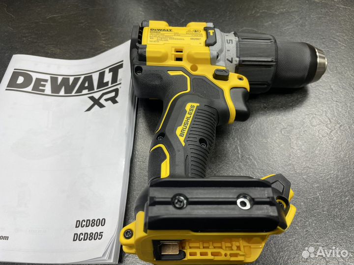 Дрель-шуруповерт аккумуляторная dewalt DCD 805