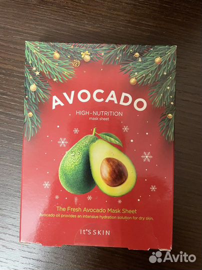 Маски тканевые It’s skin авокадо 4 шт
