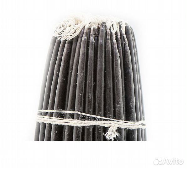 Свечи восковые черные №20