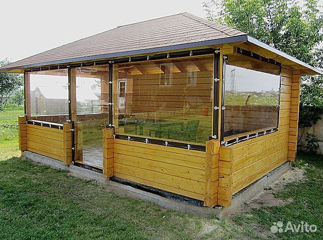 Мягкие окна для беседки