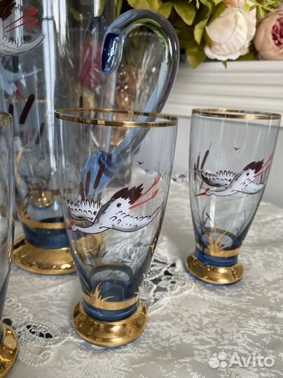 Графин со стаканами Богемия