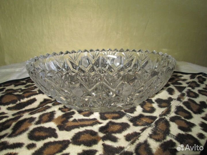 Ваза СССР хрустальная Салатница