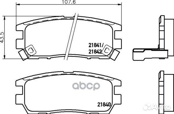 Колодки тормозные дисковые зад NP3002 nissh