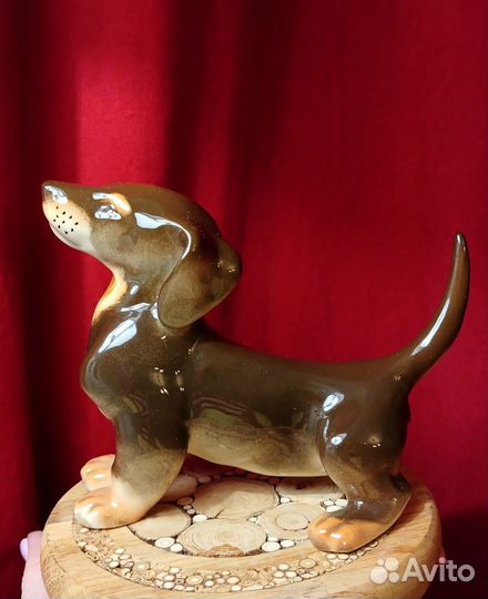Статуэтка такса фарфор лфз