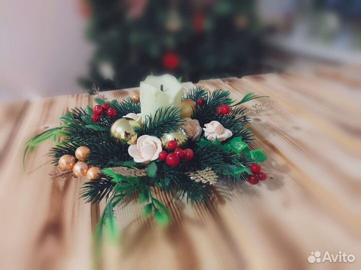 Подсвечник новогодний декоративный