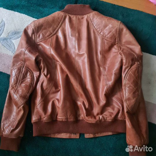 Коричневая Куртка кожаная