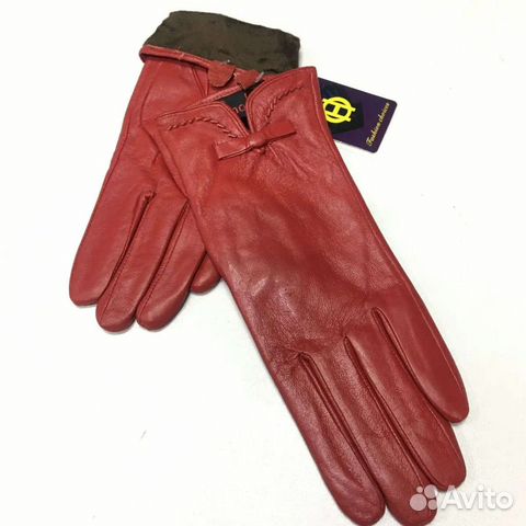 Перчатки женские кожаные новые