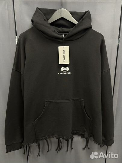 Рваная худи Balenciaga oversize (унисекс)