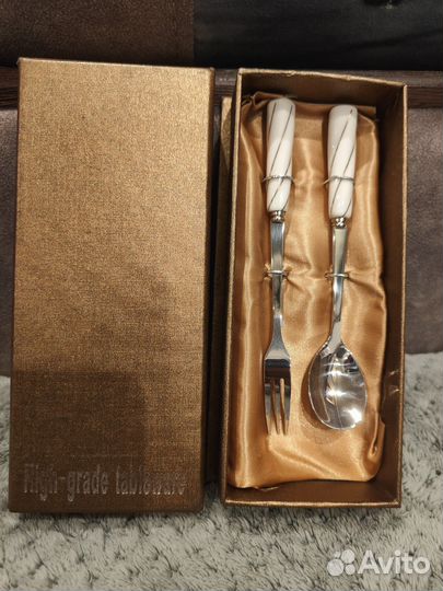 Ложка+вилка детский набор новый
