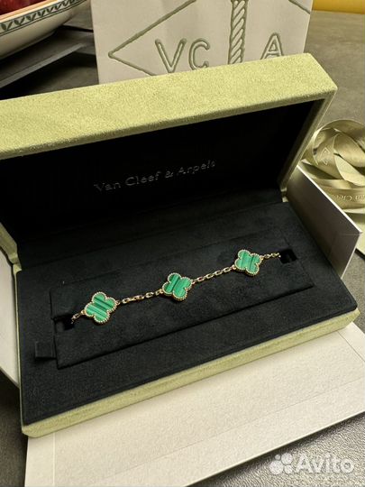 Браслет Van Cleef & Arpels малахит оригинал