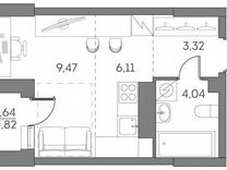 Квартира-студия, 22,9 м², 5/28 эт.