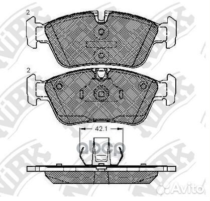Колодки тормозные дисковые перед PN0010 NiBK