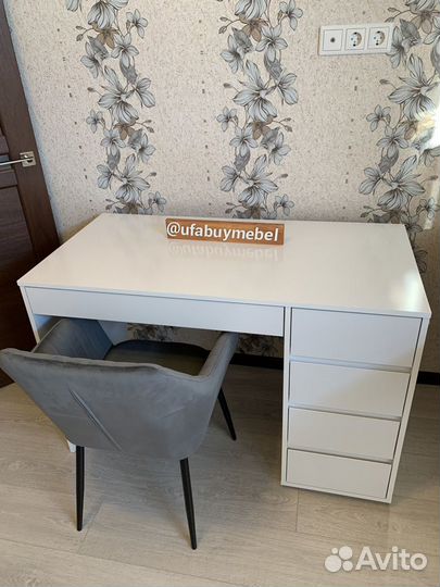 Стол компьютерный белый глянец, стол письменный