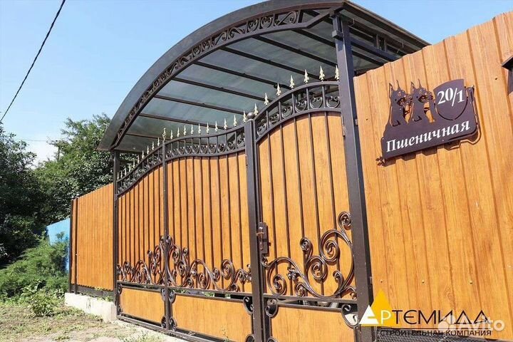 Навесы для автомобиля, кованые изделия