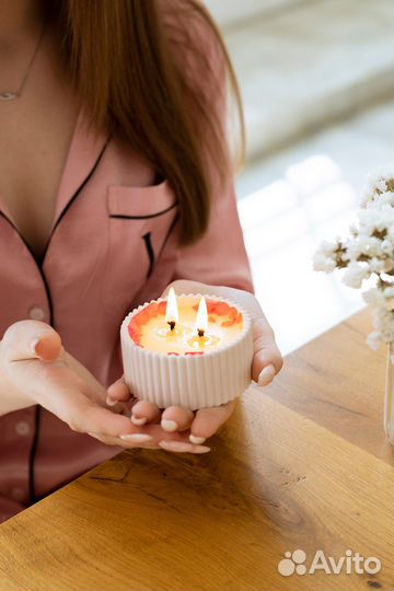 Ароматическая свеча в гипсе 80 мл