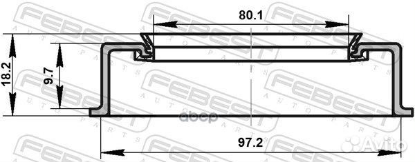 Сальник ступицы передней 80.1X97.2X9.7X18.2 To