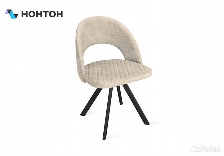 Стул Гэтсби К2 черный муар / микровелюр бежевый