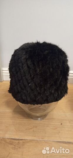 Шапка норковая женская вязаная