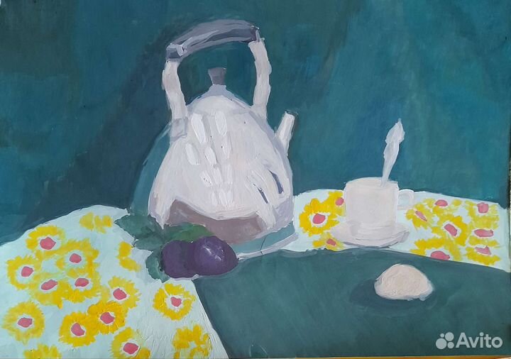 Картина гуашью