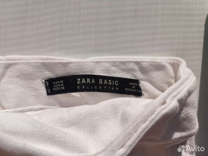 Юбка шорты джинсовые zara 42-44 белые