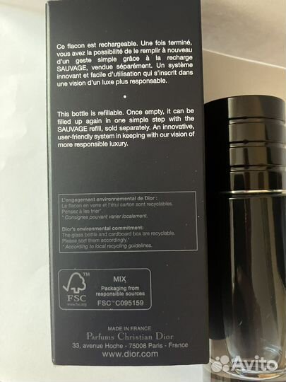 Мужской парфюм dior Sauvage Eau de Toilette, 30ml