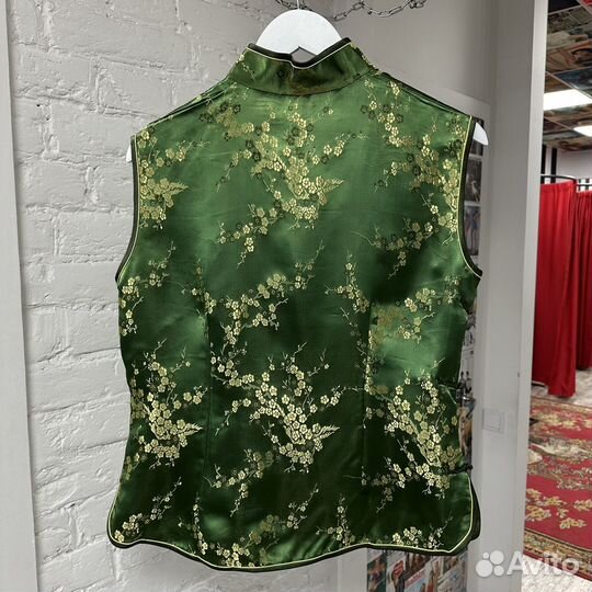 Зеленый топ ципао