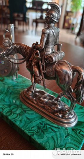 Подчасник с часами (серебро)