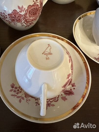Сервиз чайный СССР Дулево «Георгин»