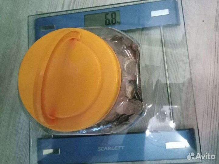 6,8 килограмм одно-копеечных монет