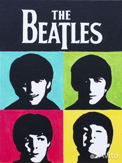 Плакат на холсте The Beatles