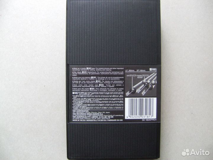Видеокассеты S-VHS TDK XP Pro. SE-180