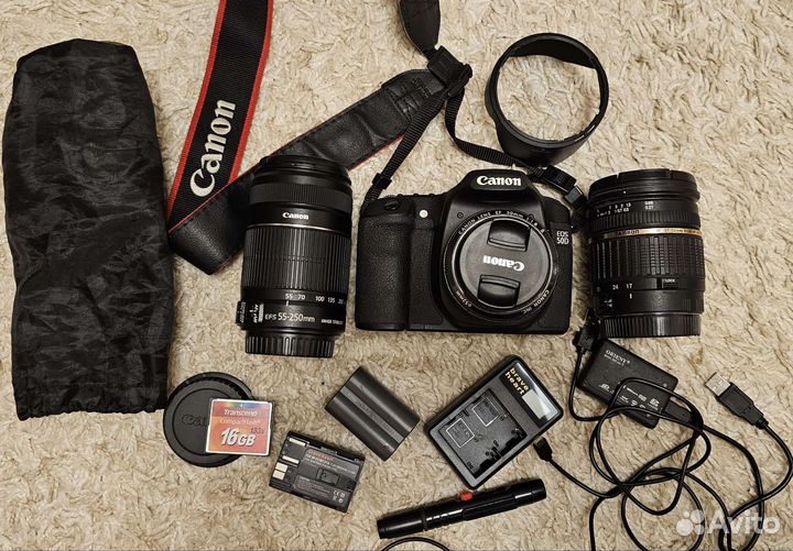 Зеркальный фотоаппарат canon 50D + объективы