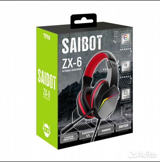 Новые игровые наушники TFN Saibot ZX-6 red