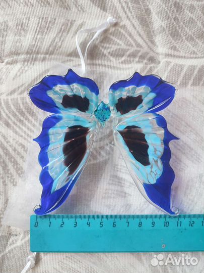 Фигурка бабочка стекло 10 см