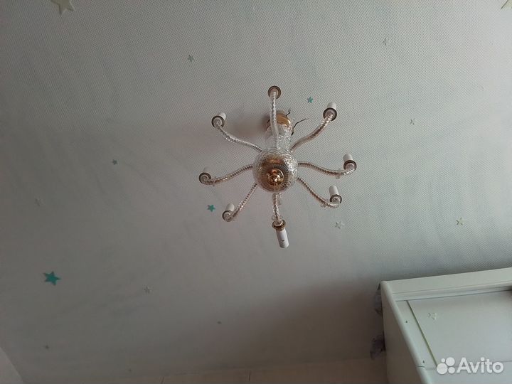 Хрустальная люстра на запчасти,виноград.Чехия