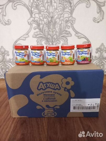 Фруктовое пюре агуша