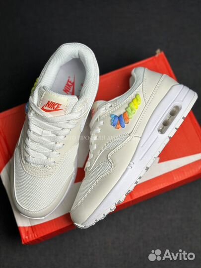 Кроссовки Nike air max 1 женские 'rainbow swoosh