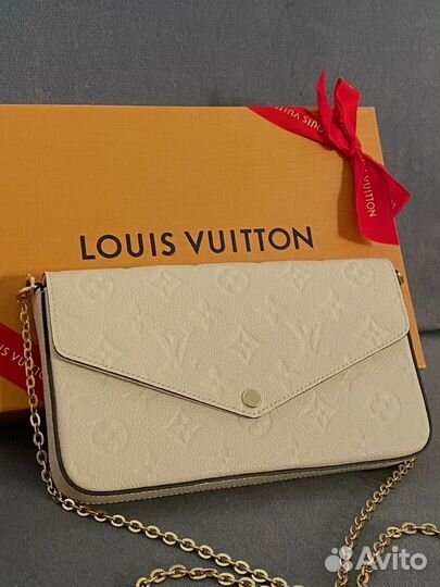 Сумка Louis Vuitton Felicie белая Премиум